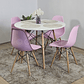 Comedor Mesa Eames Blanca 100cms + 4 Sillas Eames - Miniatura 5