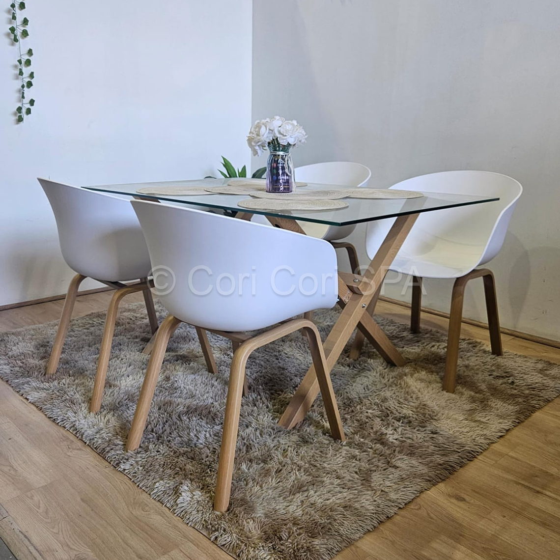 Comedor Medlock 120x80cm + 4 Sillas Cup 2
