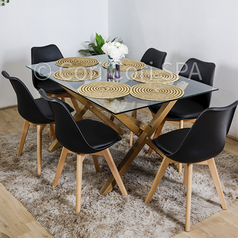 Comedor Medlock 120 x 80cm + 6 Sillas Tulip  4