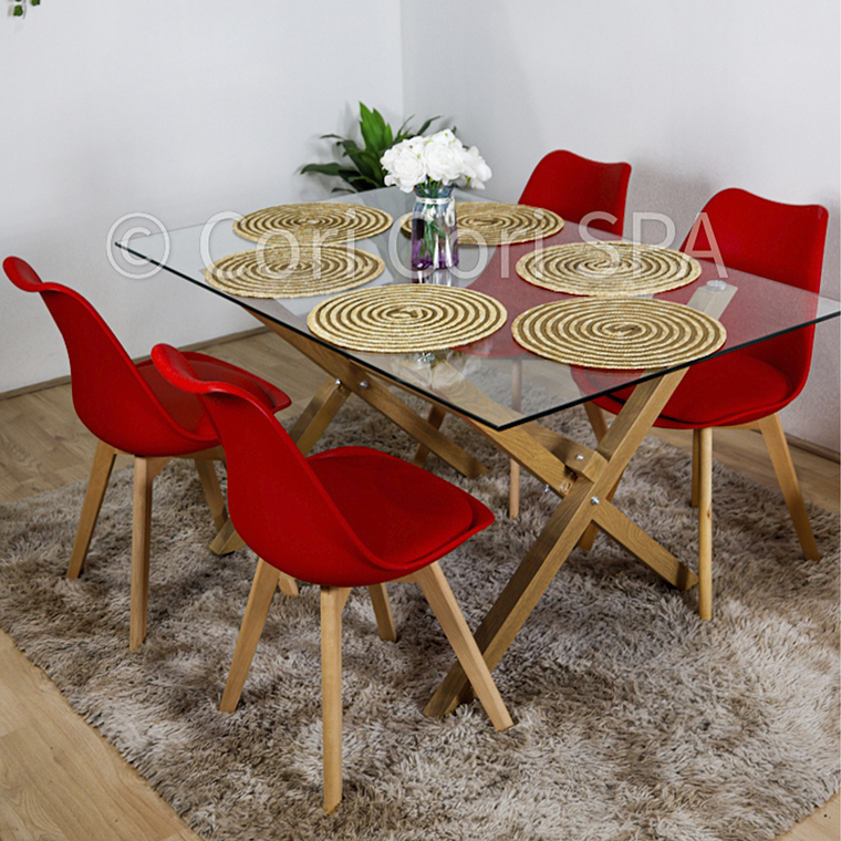 Comedor Medlock 120 x 80cm + 4 Sillas Tulip  3