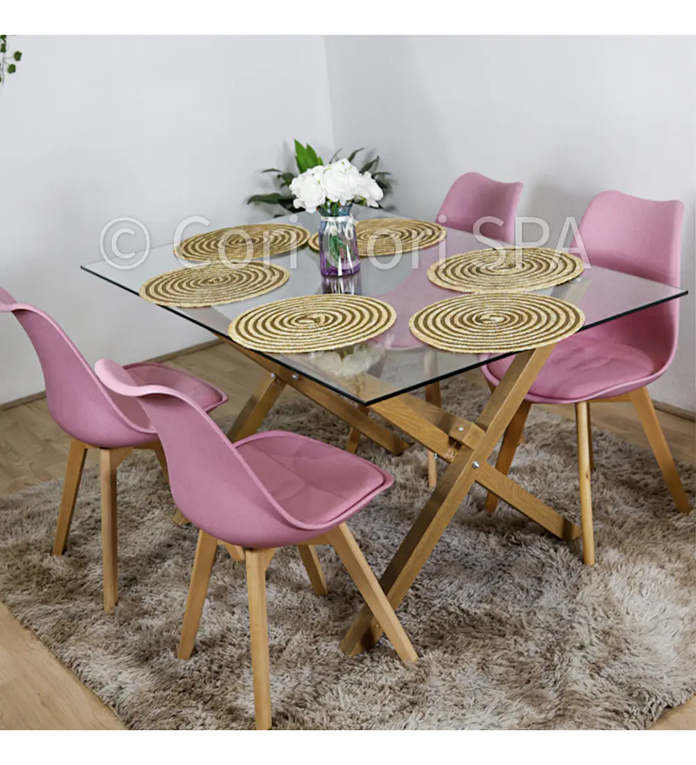 Comedor Medlock 120 x 80cm + 4 Sillas Tulip 