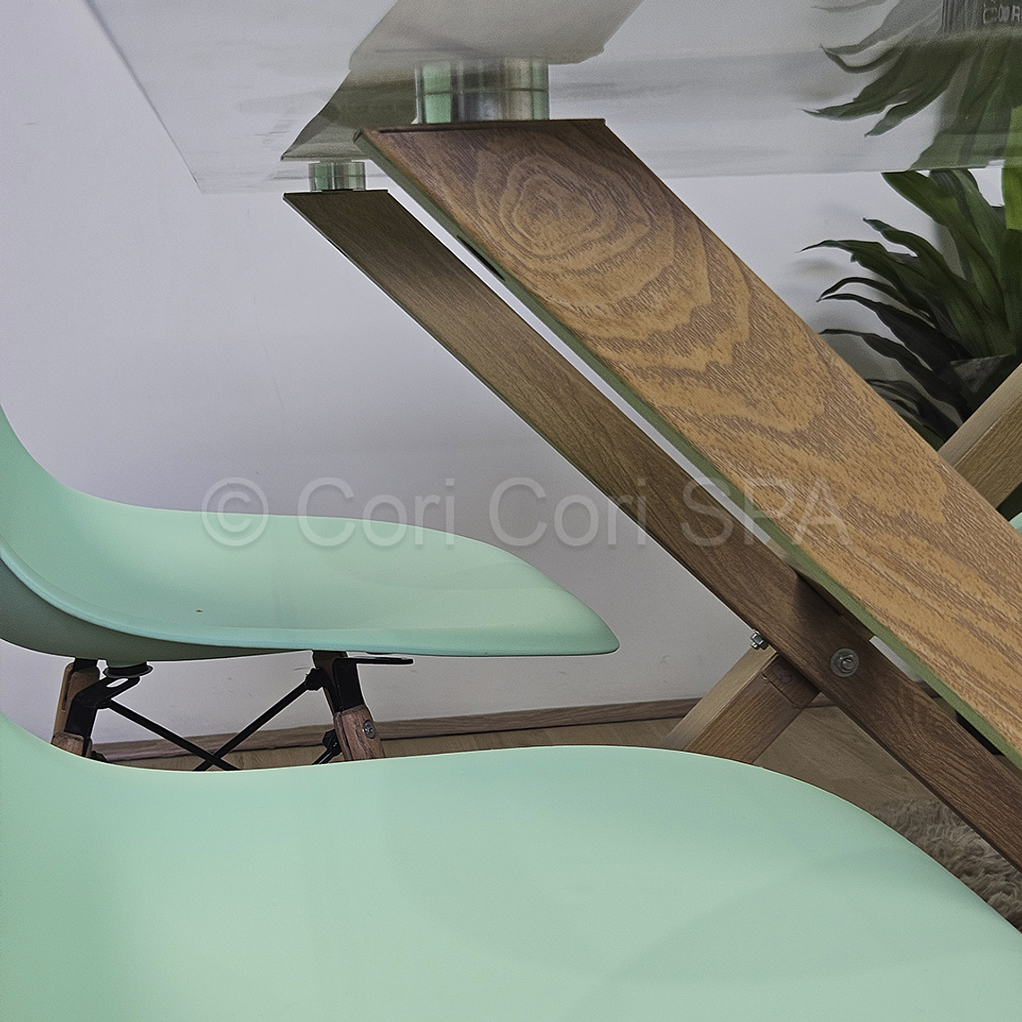 Comedor Medlock 130 x 80cm + 4 Sillas Eames  7