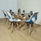 Comedor Medlock 130 x 80cm + 6 Sillas Patchwork Eames - Miniatura 2