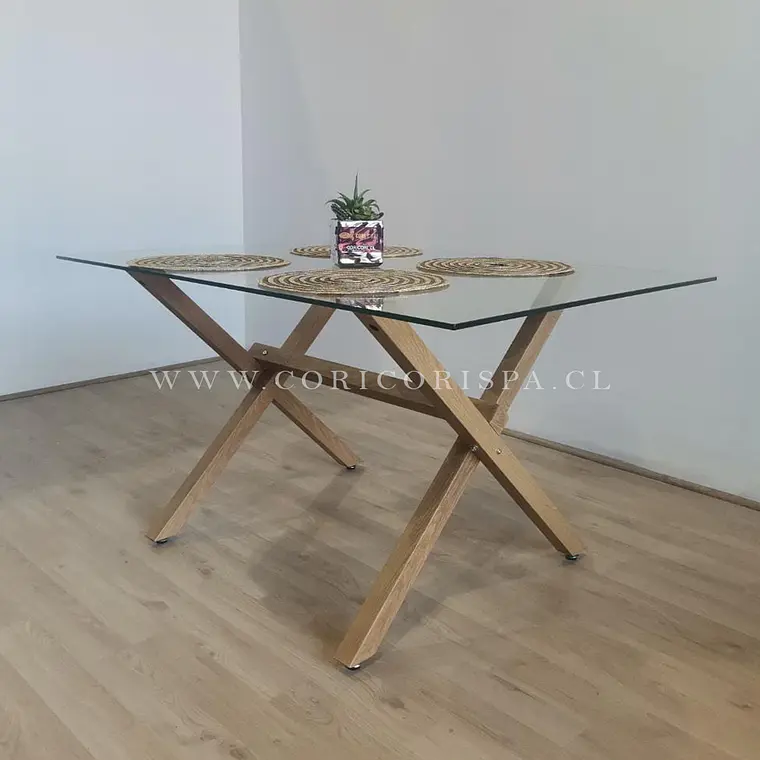 Comedor Medlock 130x80cm + 4 Sillas Bread Lino 9