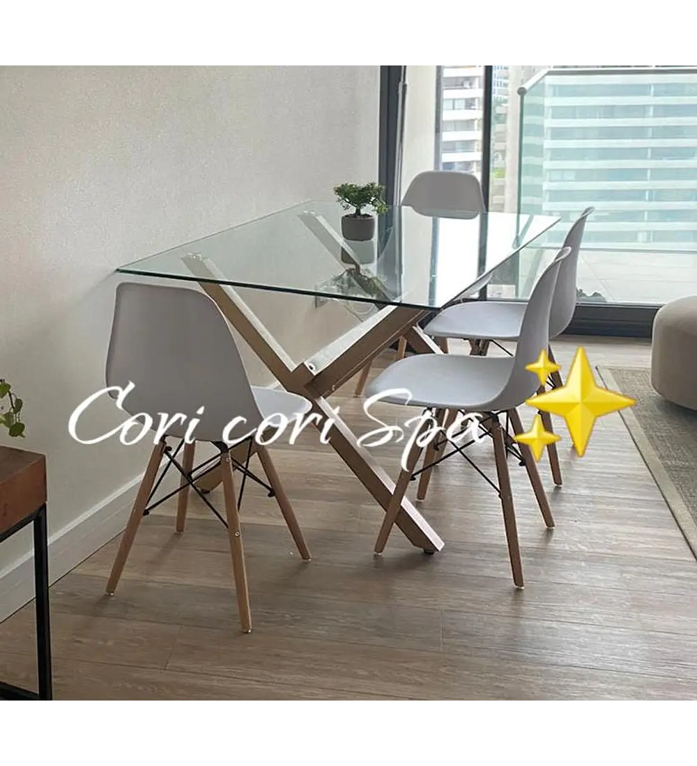 Comedor Medlock 130x80cm + 6 Sillas Eames