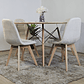 Comedor Mesa Wood 100cm + 4 Sillas Capitonne Velvet - Miniatura 5