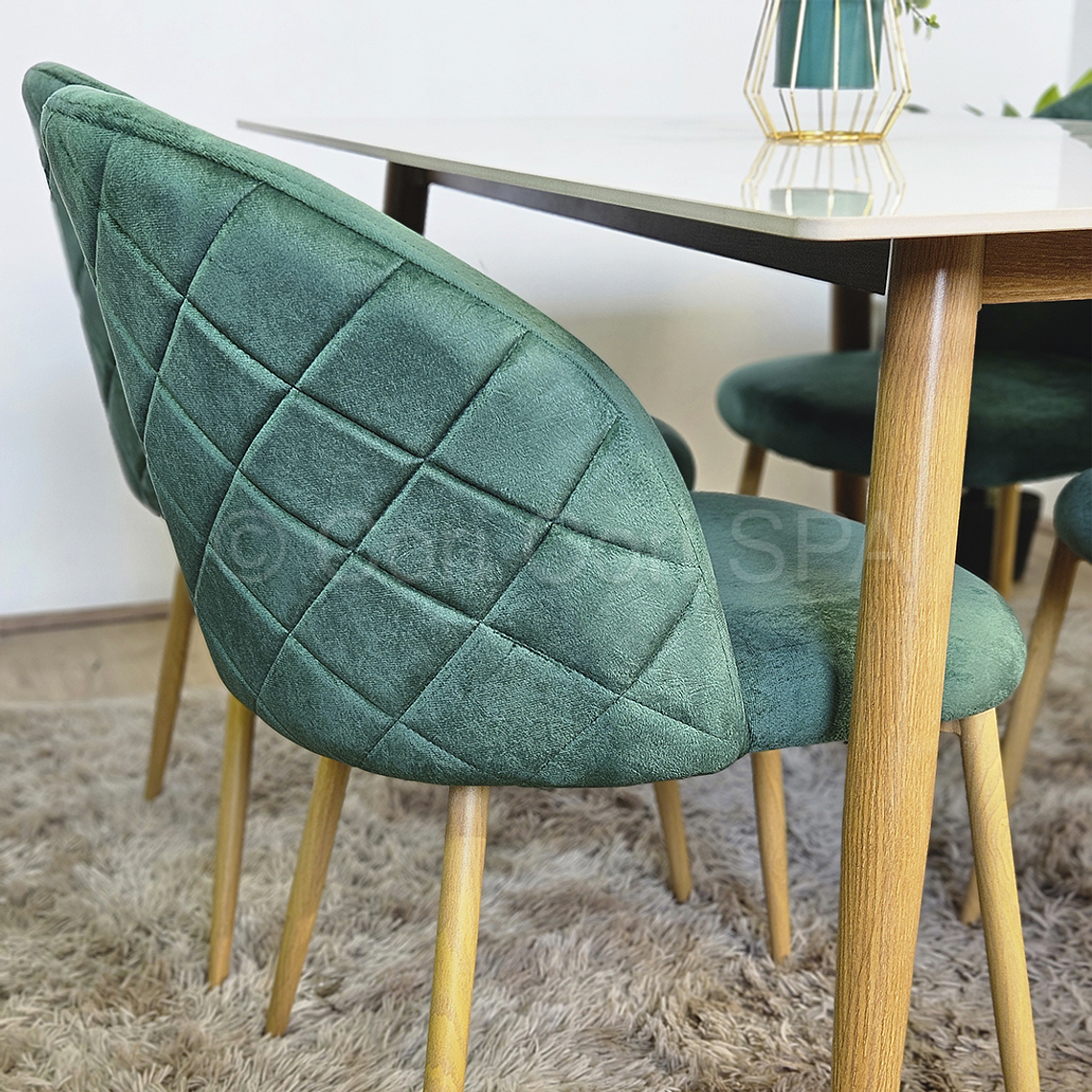 Comedor Mármol 120x80cm + 6 Sillas Bread Wood   6