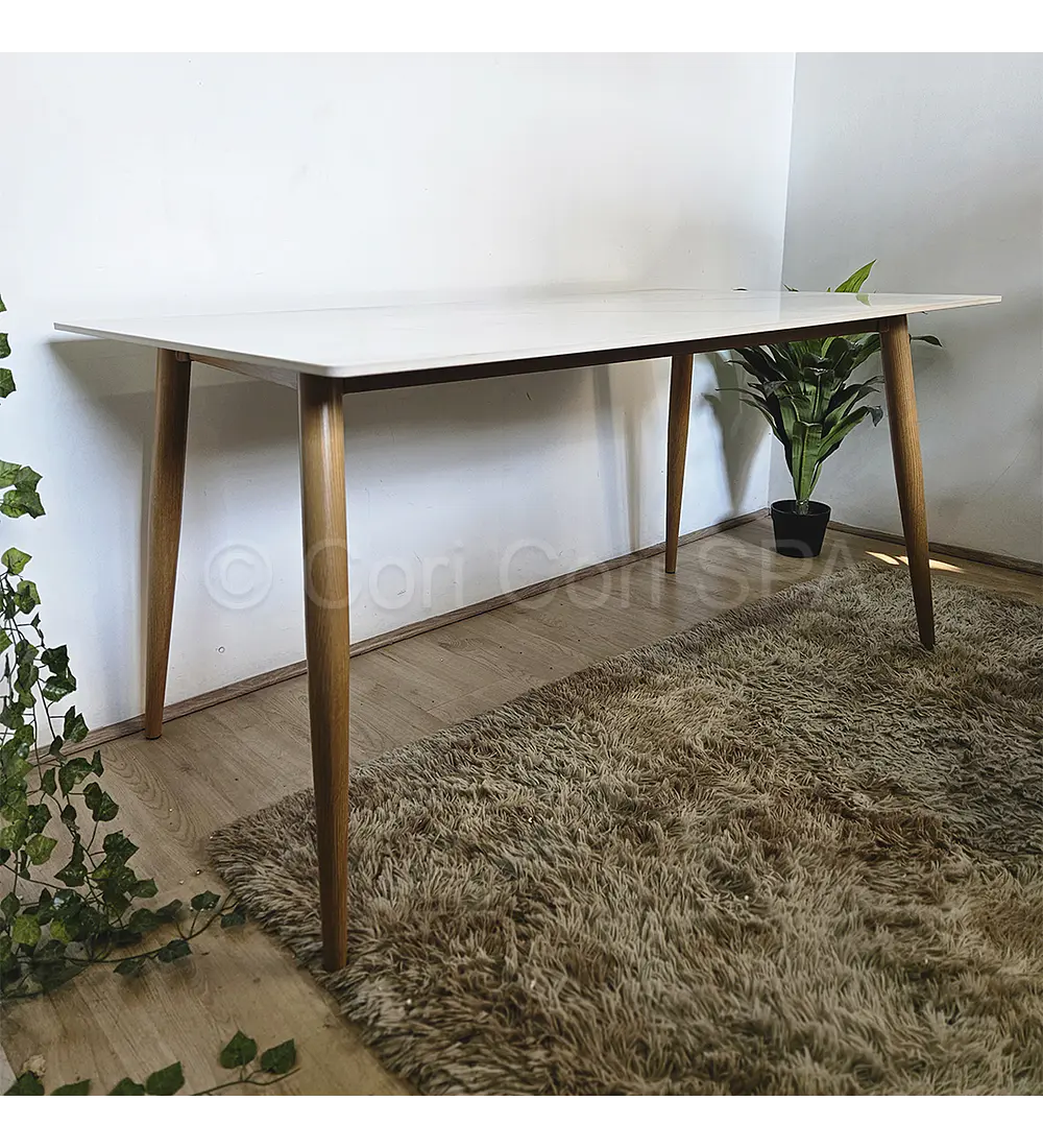 Comedor Mármol 120x80cm + 6 Sillas Bread Wood  