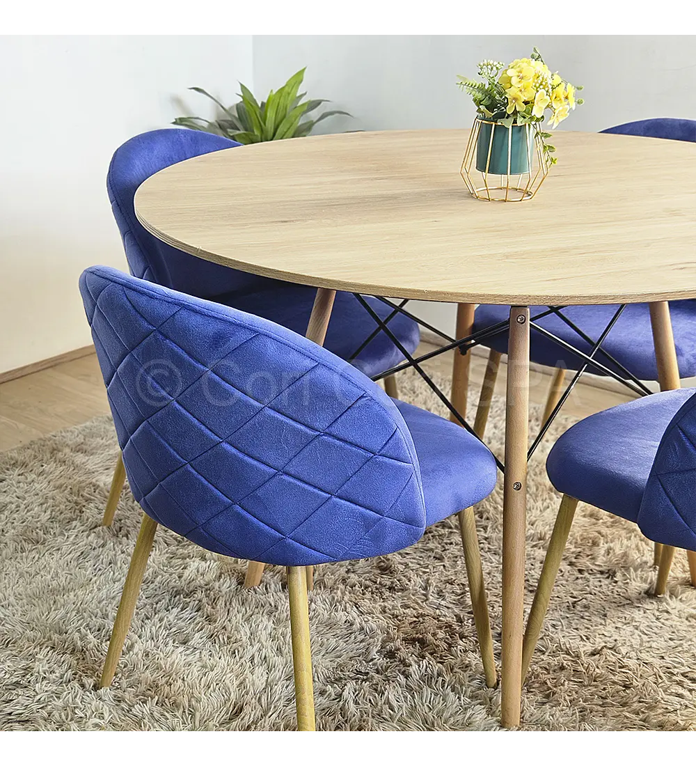 Comedor Mesa Wood 120cm + 4 Sillas Bread Wood