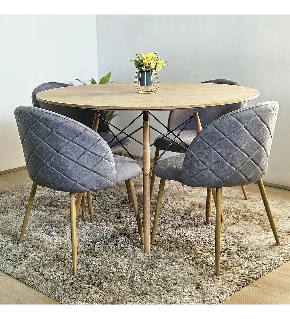 Comedor Mesa Wood 120cm + 4 Sillas Bread Wood