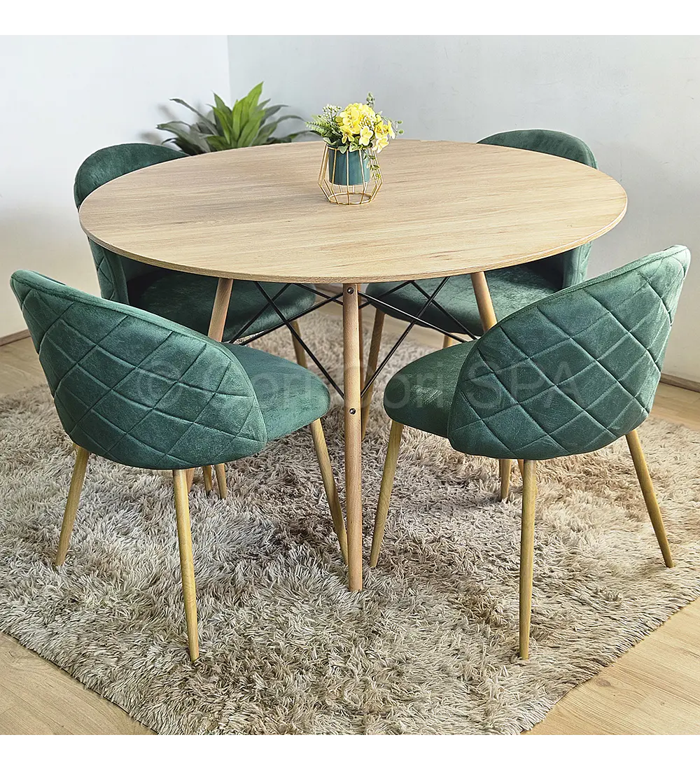 Comedor Mesa Wood 120cm + 4 Sillas Bread Wood