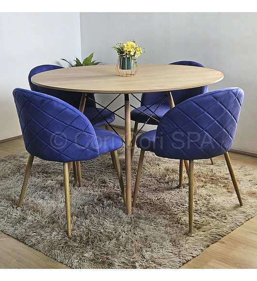 Comedor Mesa Wood 100cm + 4 Sillas Bread Wood