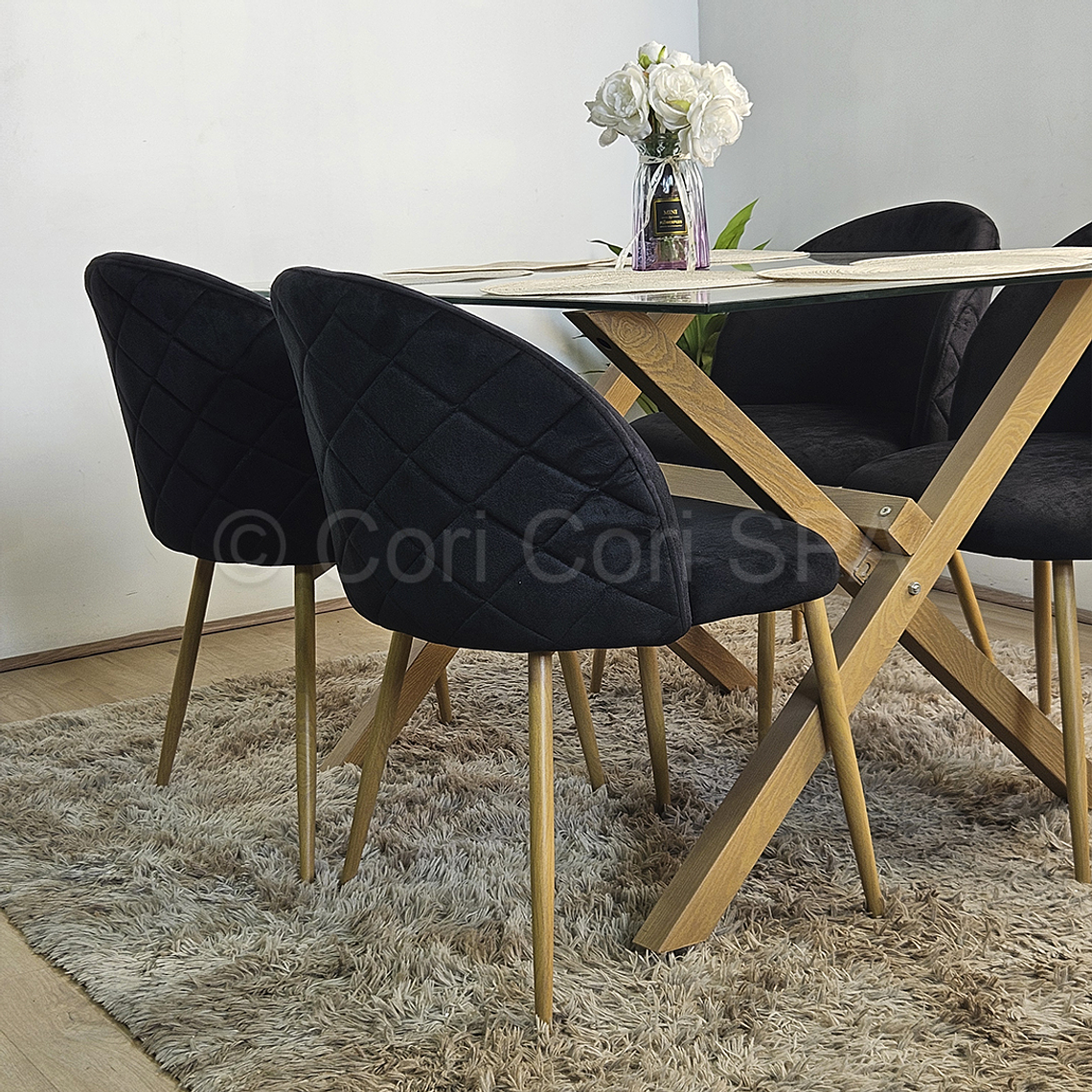 Comedor Medlock 120x80cm + 4 Sillas Bread Wood  7