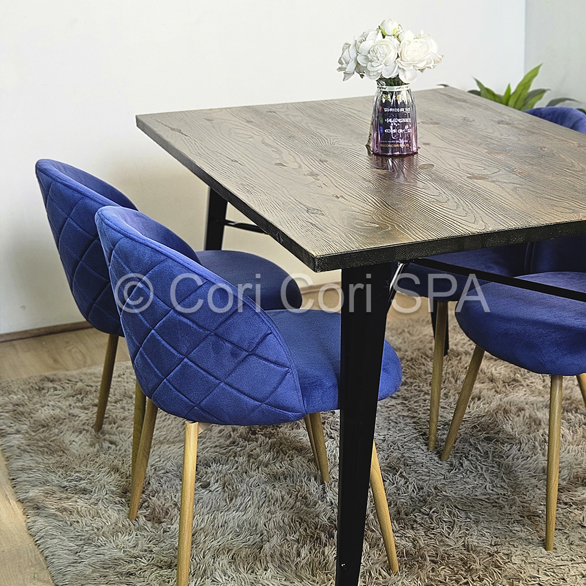 Mesa Madera Natural + 4 Sillas Bread Wood 7