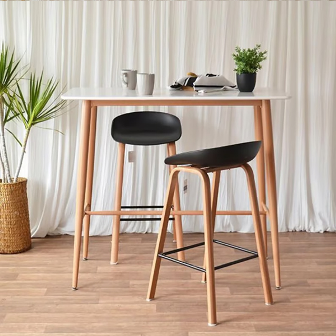 Mesa Alta Bar + 2 Taburetes Nórdicos  3