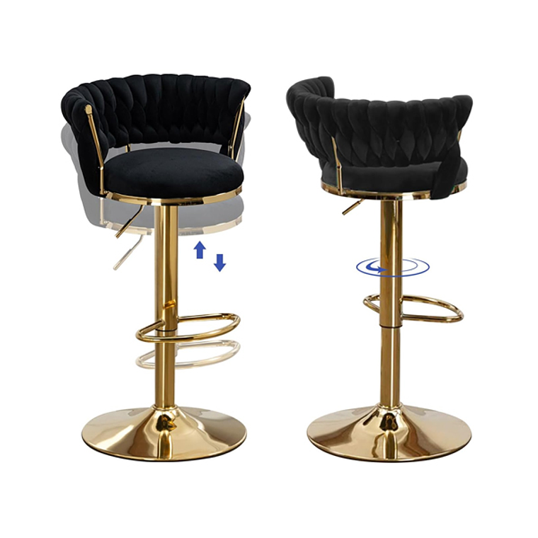 Taburete Queen Velvet Gold 6