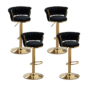 Pack 4 Taburetes Queen Velvet Gold