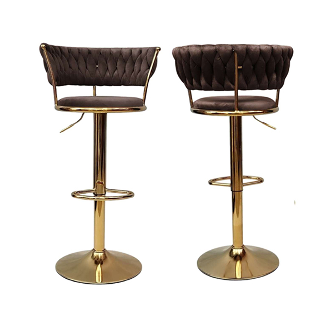 Pack 2 Taburetes Queen Velvet Gold 3