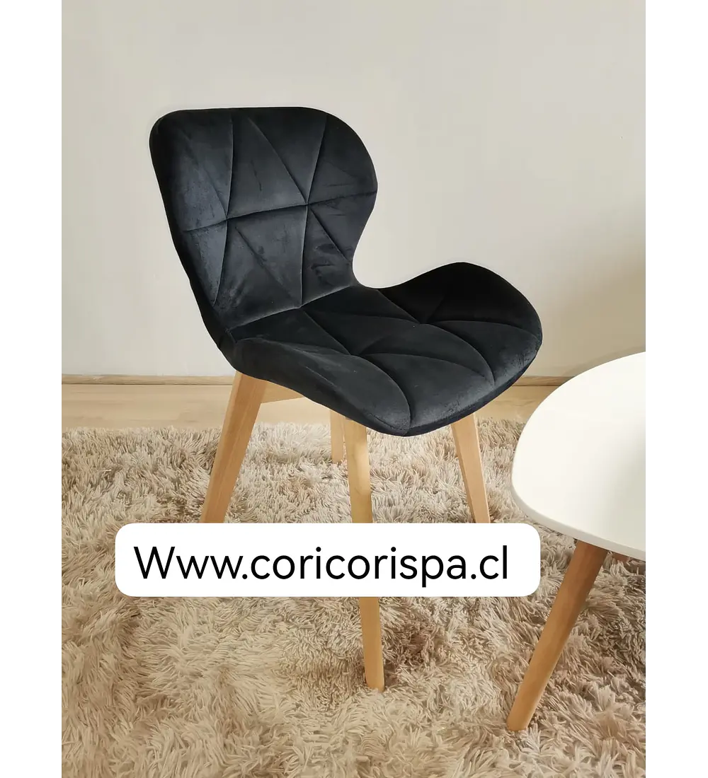Pack 4 Sillas Mariposa Velvet Negro