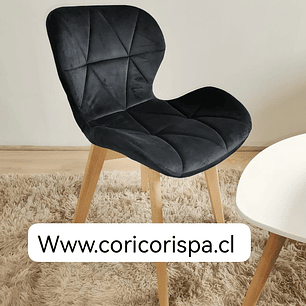 Pack 4 Sillas Mariposa Velvet Negro