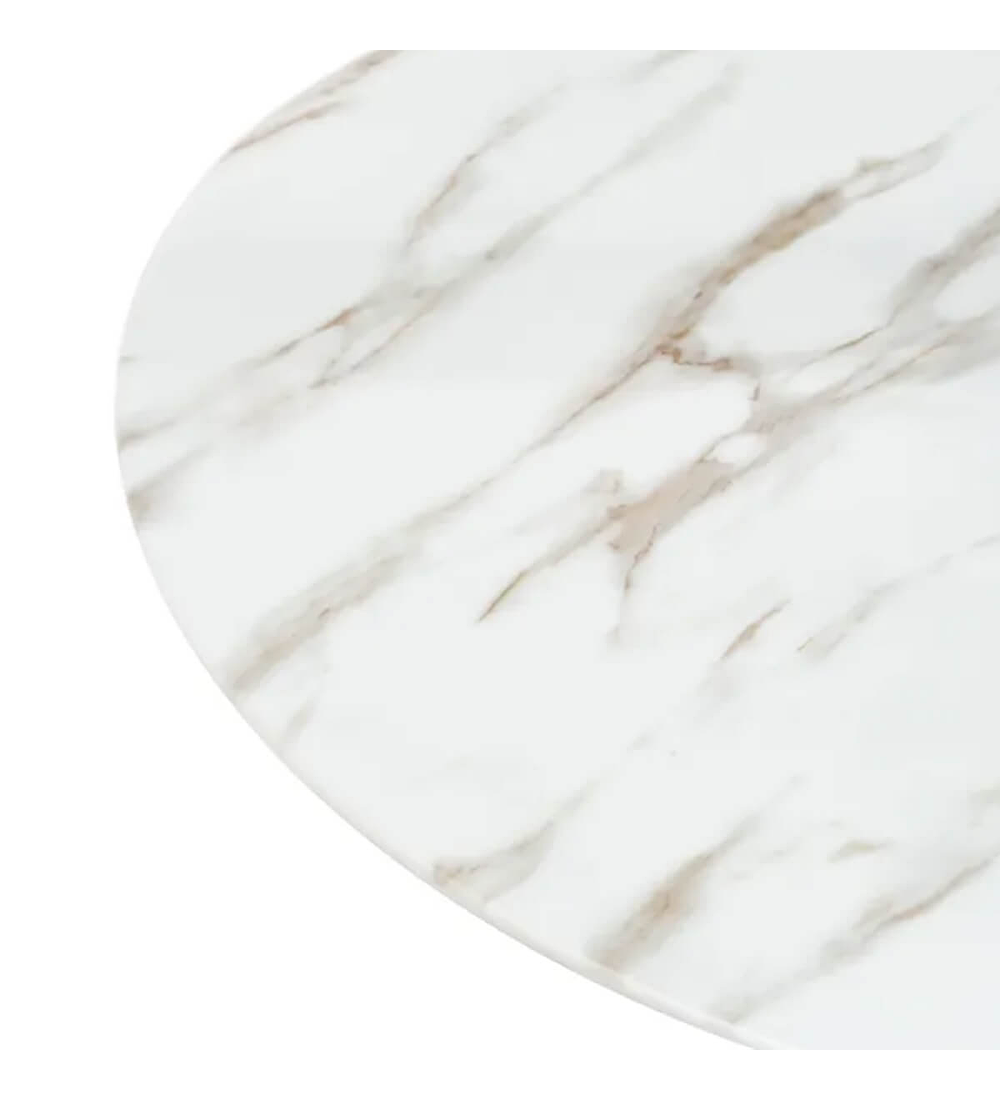 Mesa Tulip Gold Mármol 80cm