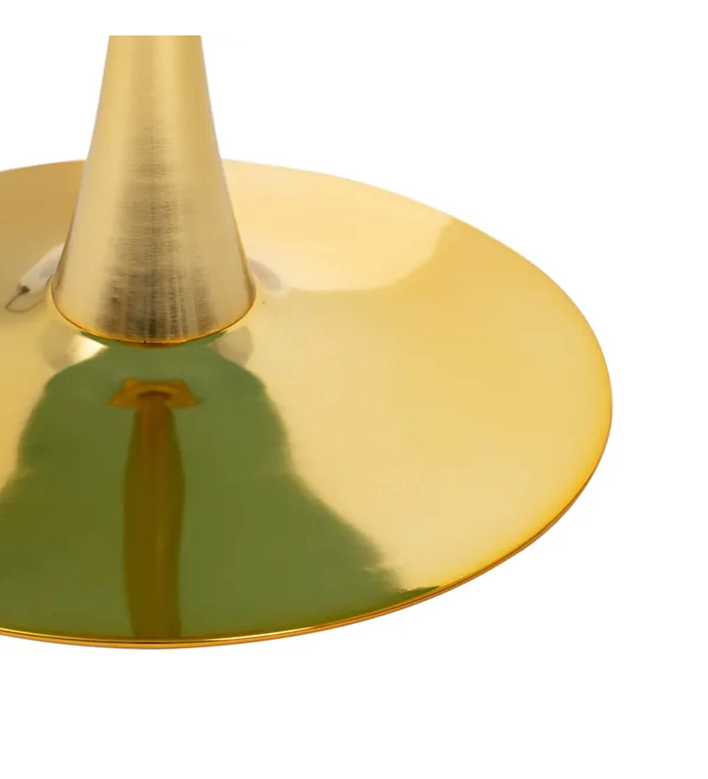 Mesa Tulip Gold Mármol 80cm