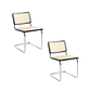 Pack 2 Sillas Breuer Madera y Rattan  - Miniatura 1