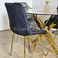 Comedor Warwick Gold 100cm + 4 Sillas Capitonne Top - Miniatura 4