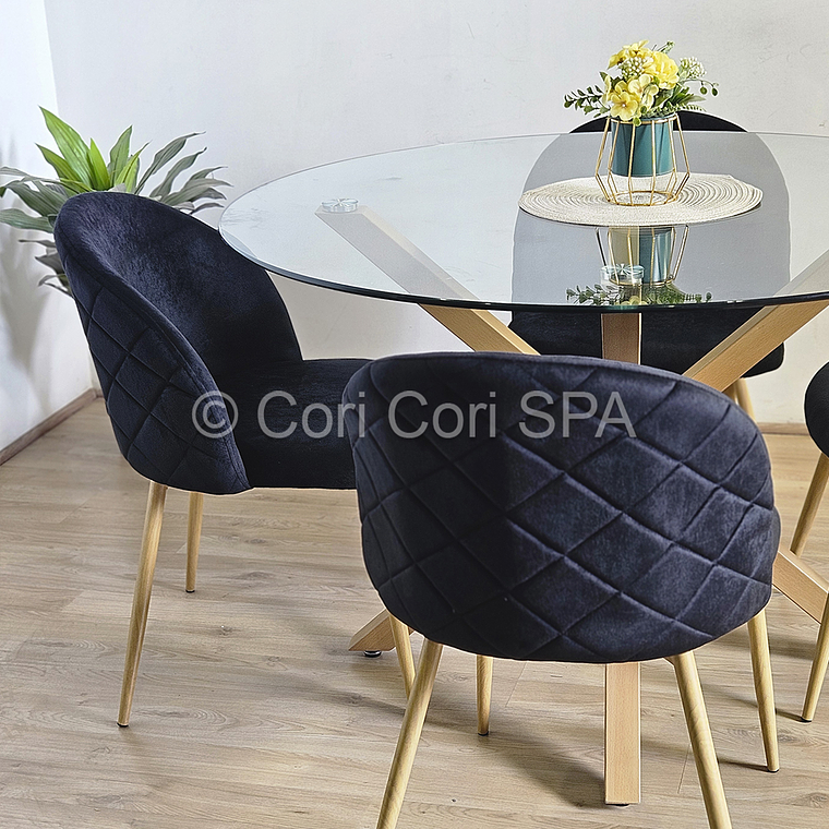 Comedor Mesa Warwick 100cm + 4 Sillas Bread Wood  6