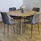 Comedor Mesa Wood 120cm + 4 Sillas Capitonne Top - Miniatura 1