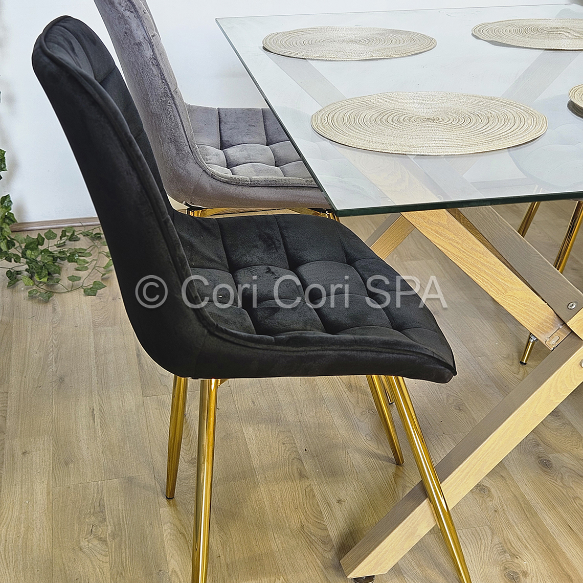 Comedor Medlock 130 x 80cm + 4 Sillas Capitonne Top 3