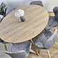 Comedor Mesa Wood 120cm + 6 Sillas Mariposa Velvet - Miniatura 3