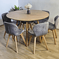 Comedor Mesa Wood 120cm + 6 Sillas Mariposa Velvet - Miniatura 4