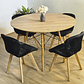 Comedor Mesa Wood 120cm + 4 Sillas Mariposa Velvet  - Miniatura 2