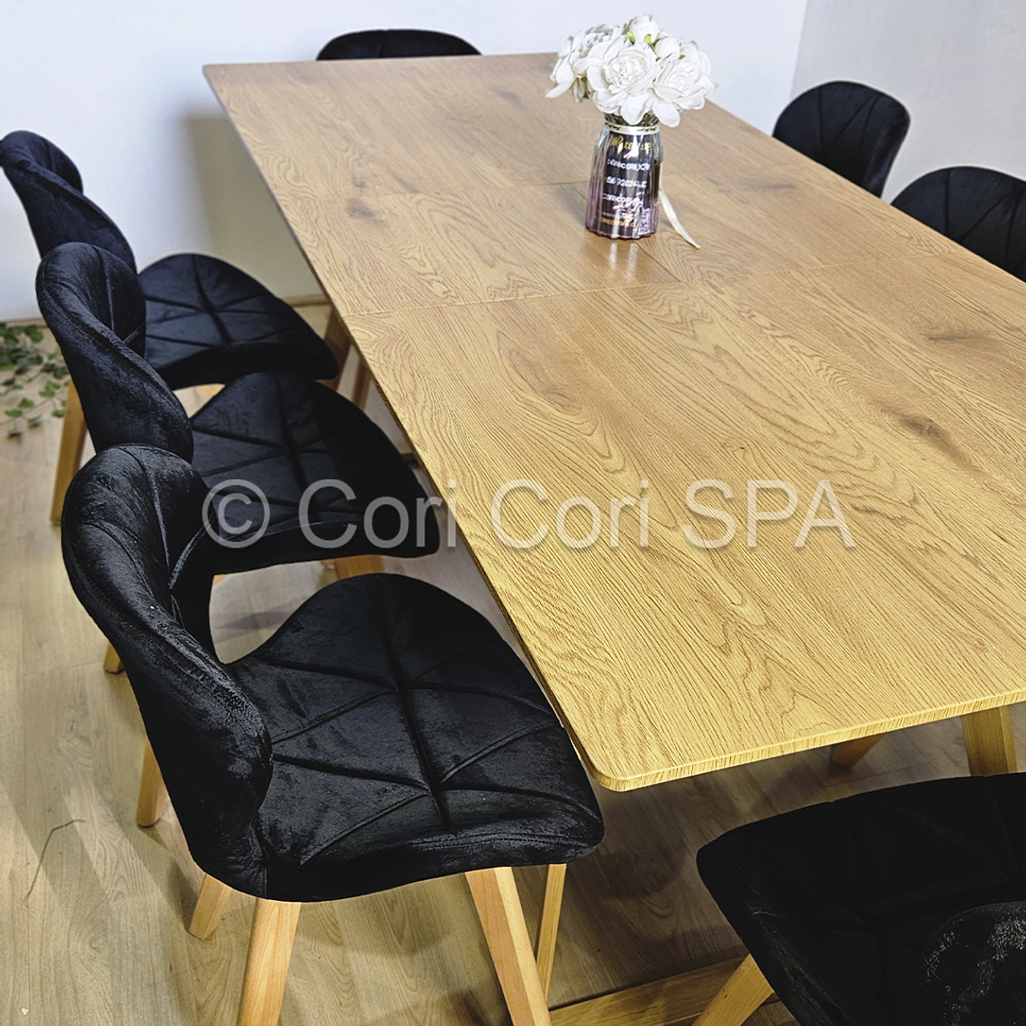 Comedor Mesa Expandible Rectangular + 4 Sillas Mariposas Velvet  4