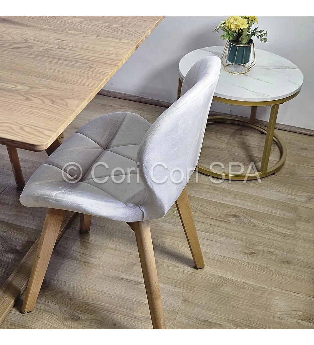 Comedor Mesa Expandible Rectangular + 4 Sillas Mariposas Velvet 