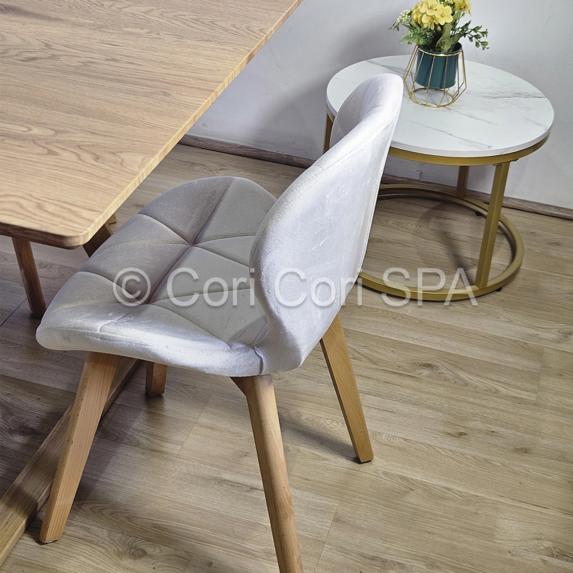 Comedor Mesa Expandible Rectangular + 4 Sillas Mariposas Velvet  11