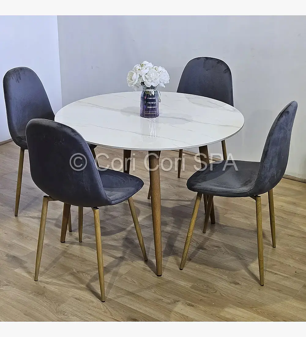 Silla Scoop Wood Velvet