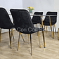 Comedor Rubi Gold 130 x 80cms + 6 Sillas Capitonne Top Gold - Miniatura 3