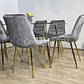 Comedor Rubi Gold 160 x 80cms + 6 Sillas Capitonne Top - Miniatura 4