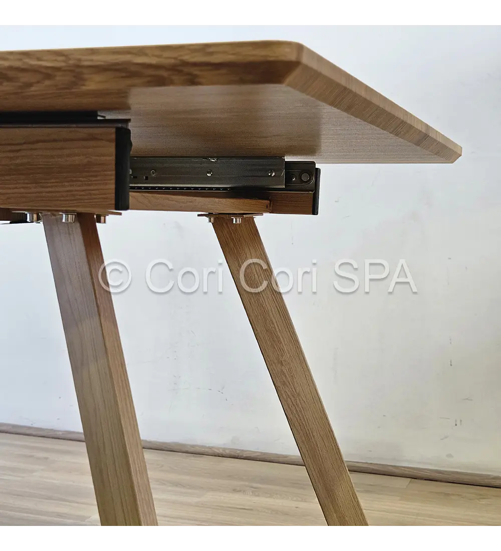 Comedor Mesa Rectangular Expandible 160x90cms + 4 Sillas Capitonne Top Gold