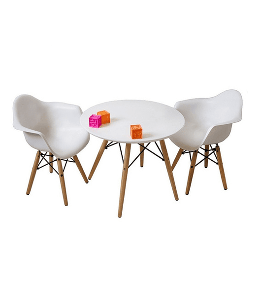 Pack Mesa Eames Kids + 2 Butacas Kids