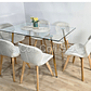 Comedor Rubi Gold 13x80cms + 6 Sillas Mariposa Velvet - Miniatura 1