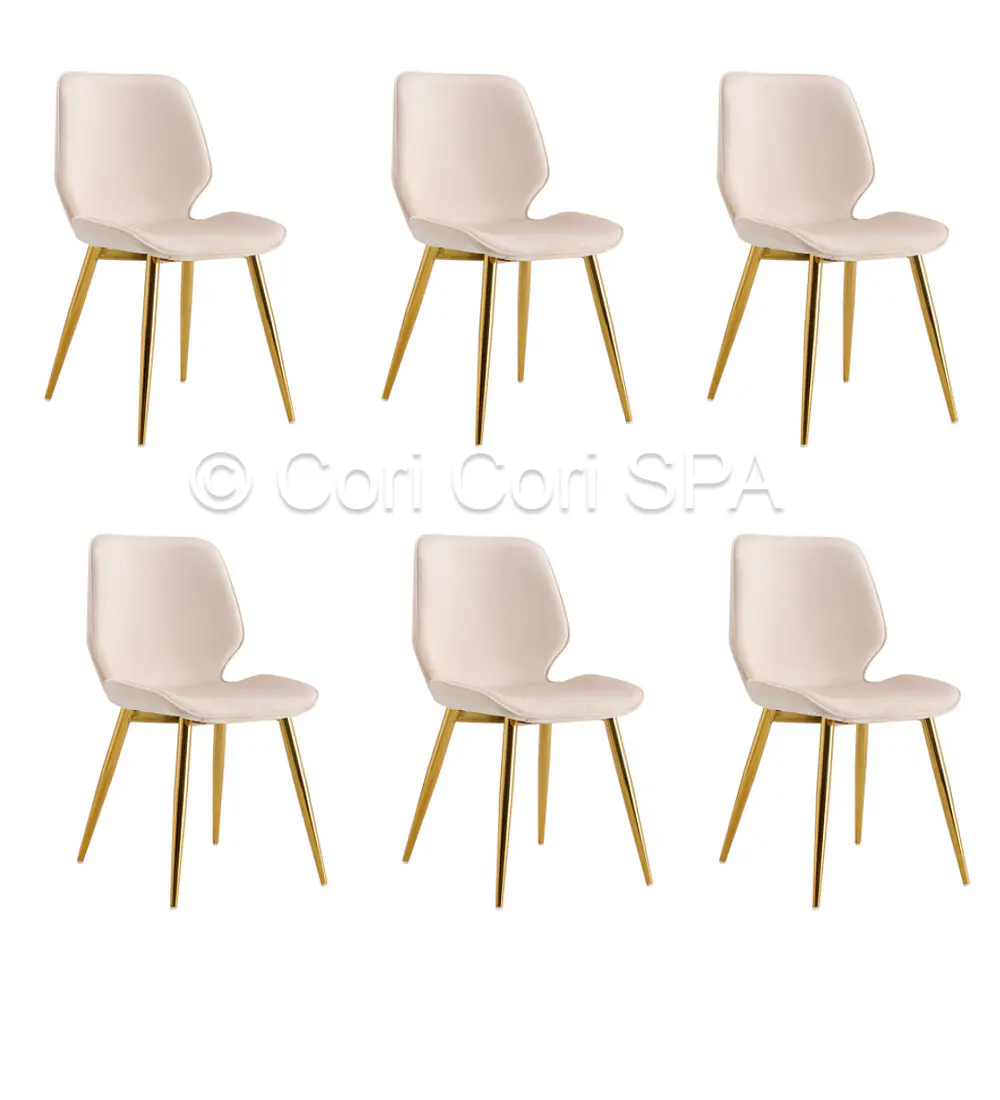 Pack 6 Sillas Mariposa Top Gold