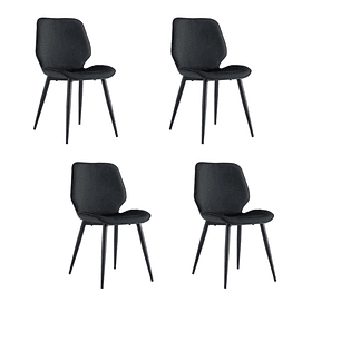 Pack 4 Sillas Mariposa Top Negra