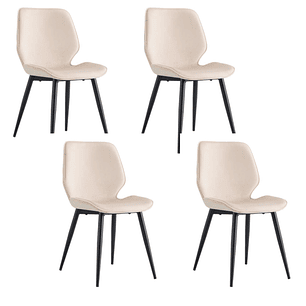 Pack 4 Sillas Mariposa Top Negra