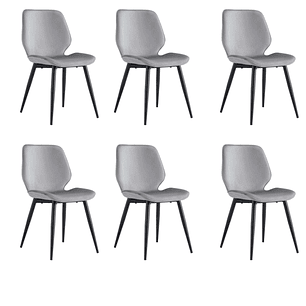 Pack 6 Sillas Mariposa Top Negra