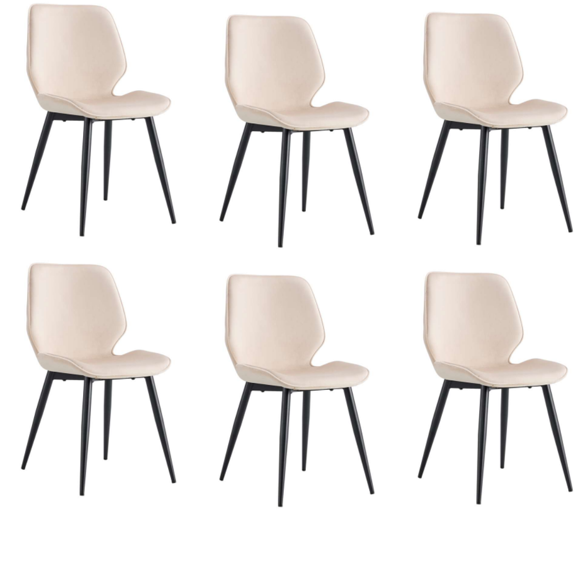 Pack 6 Sillas Mariposa Top Negra 3