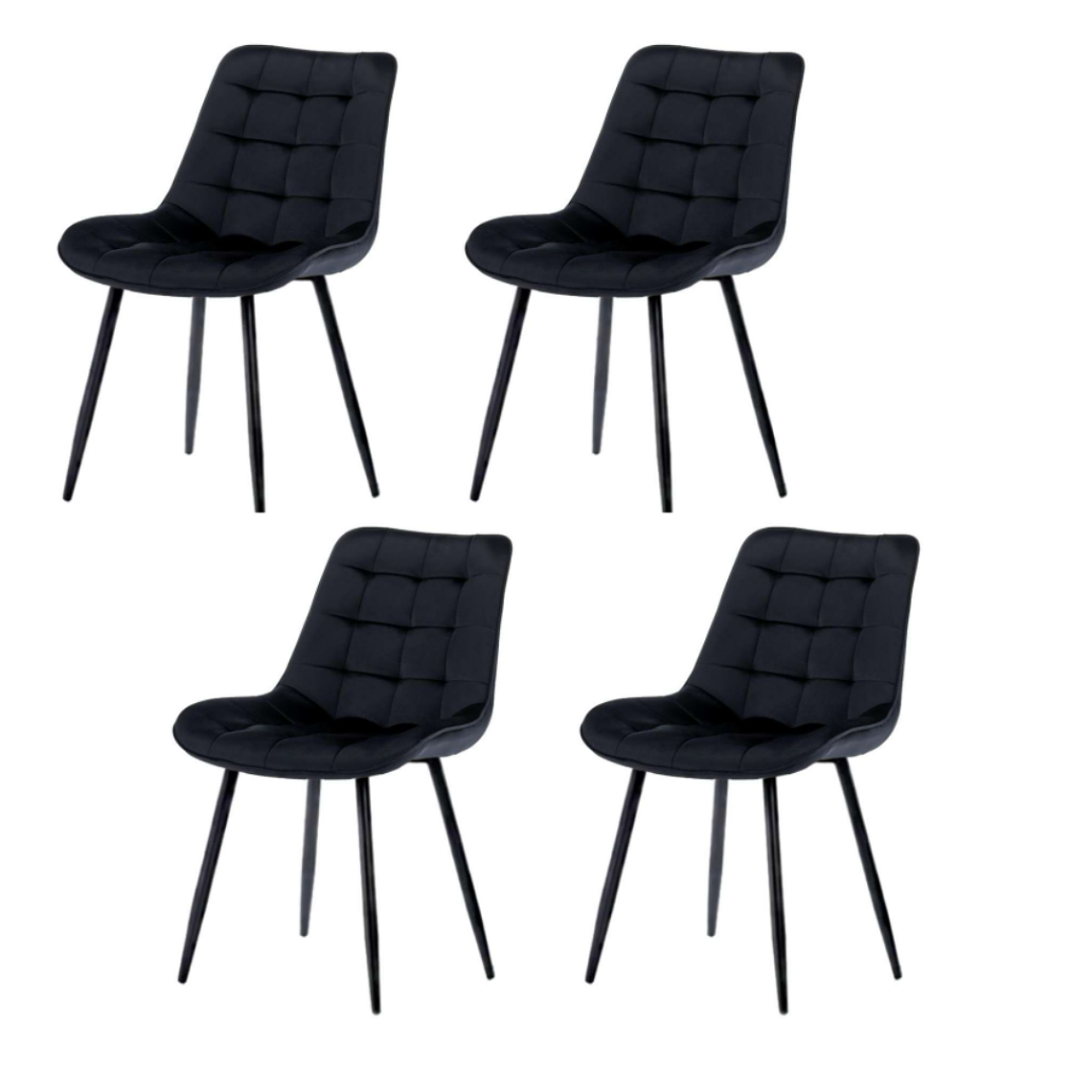Pack 4 Sillas Capitonne Top Black 3