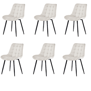 Pack 6 Sillas Capitonne Top Black